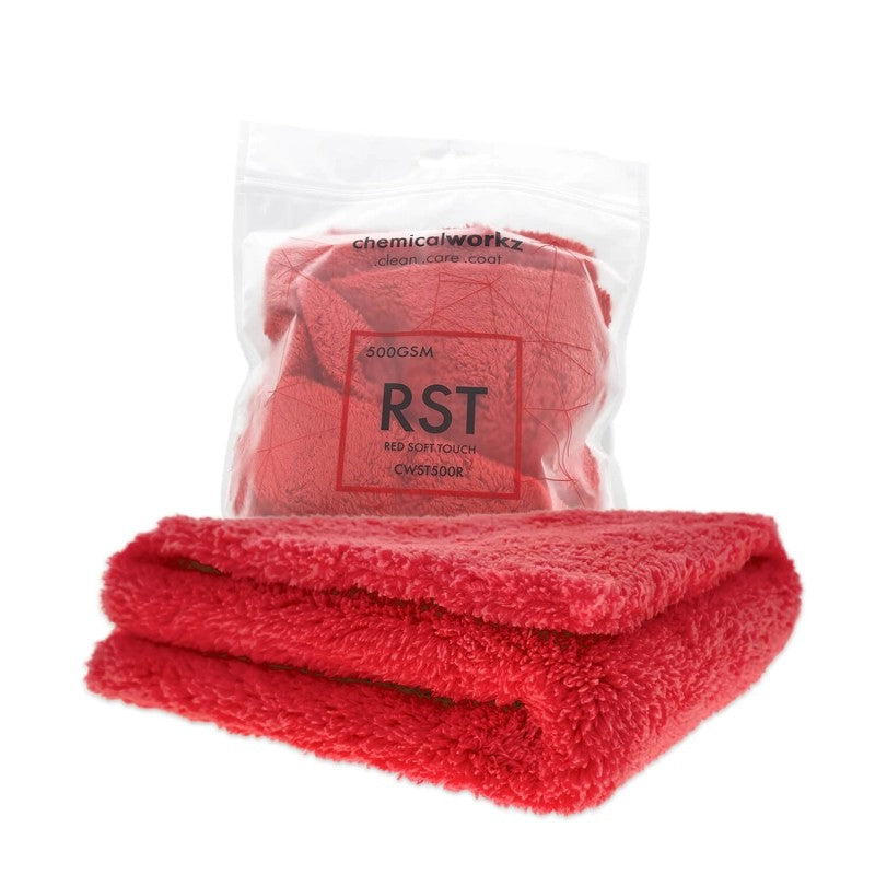 ChemicalWorkzRedEdgelessSoftTouchPremiumPoliertuch500gsm40×40rot