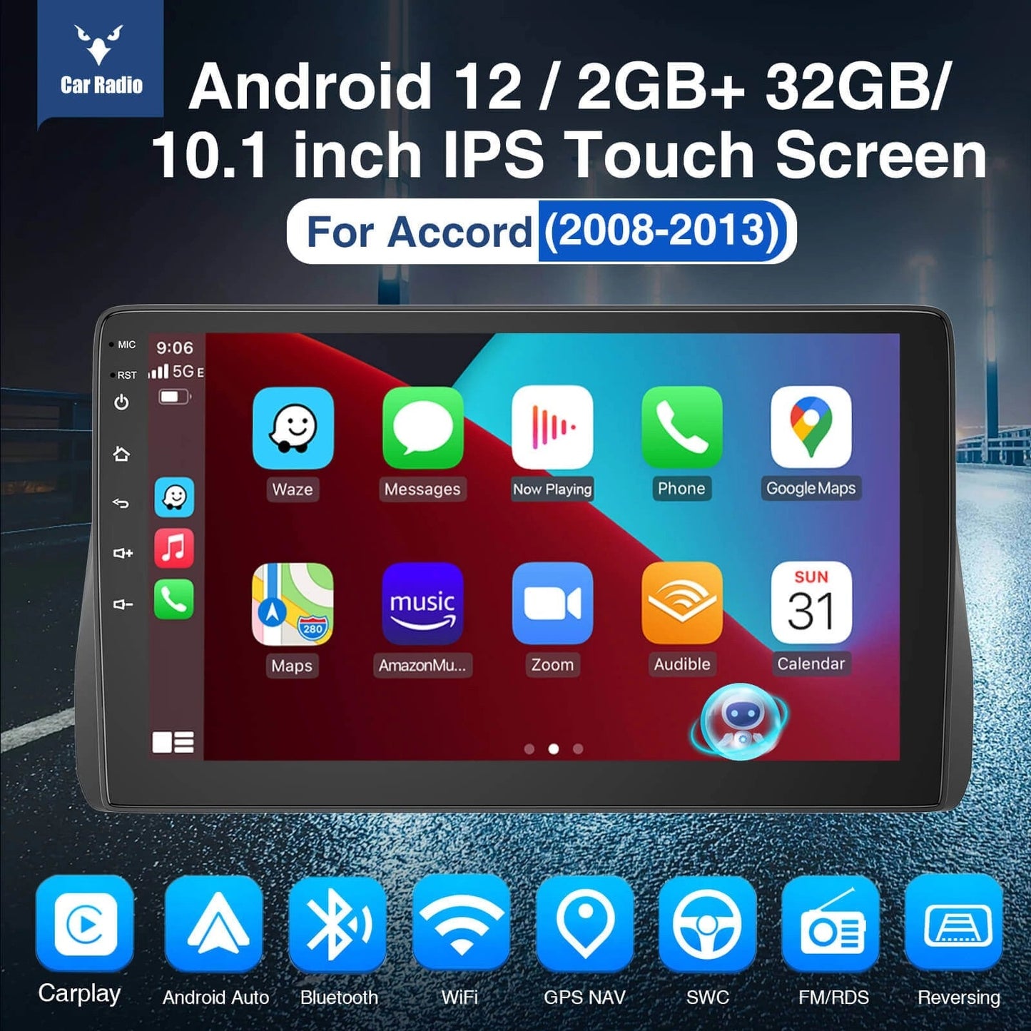 ESSGOO|CarStereoFor2008-20138thgenerationAccord,WirelessCarplay&AndroidAutoWithSteeringWheelControls