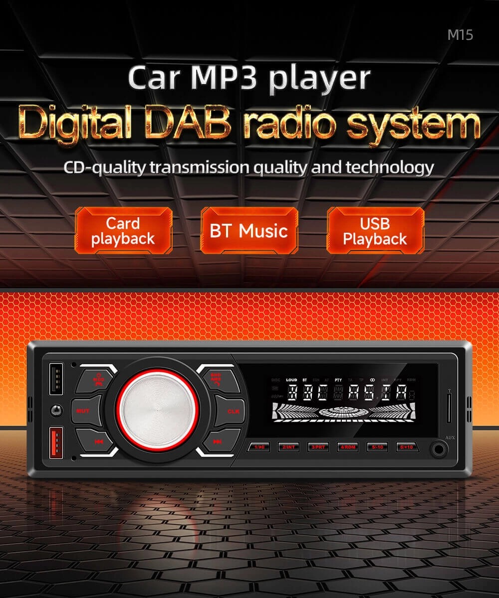 ESSGOO1DINMP3|M15DAB+CarRadioRDSAMFM2xUSBBluetoothHands-FreeSystemSDAUX