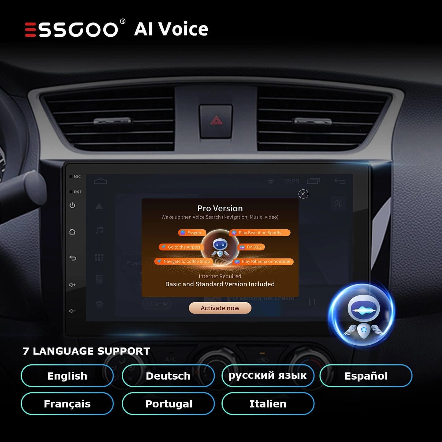 ESSGOOCarAIVoiceActivationCodeForAndroidStereo,AdvancedVersion,FullyFunctionalUnlocked