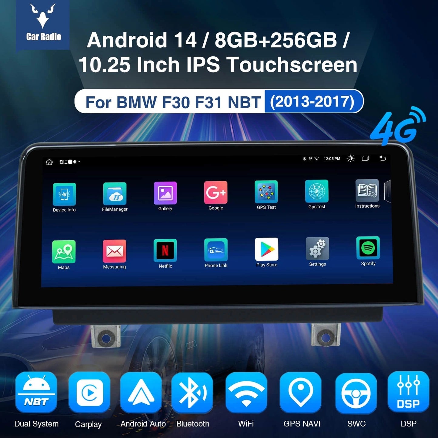 ESSGOOLZ0001|Original&AndroidDualSystem,10.25-inchIPSTouchscreen-ForBMW,Bluetooth5AppleCarPlay&AndroidAuto