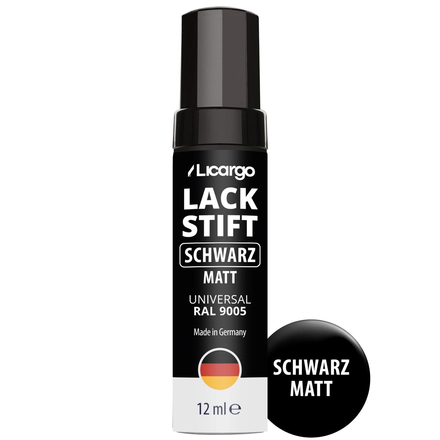 LackstiftSchwarzMatt-RAL9005,12ml