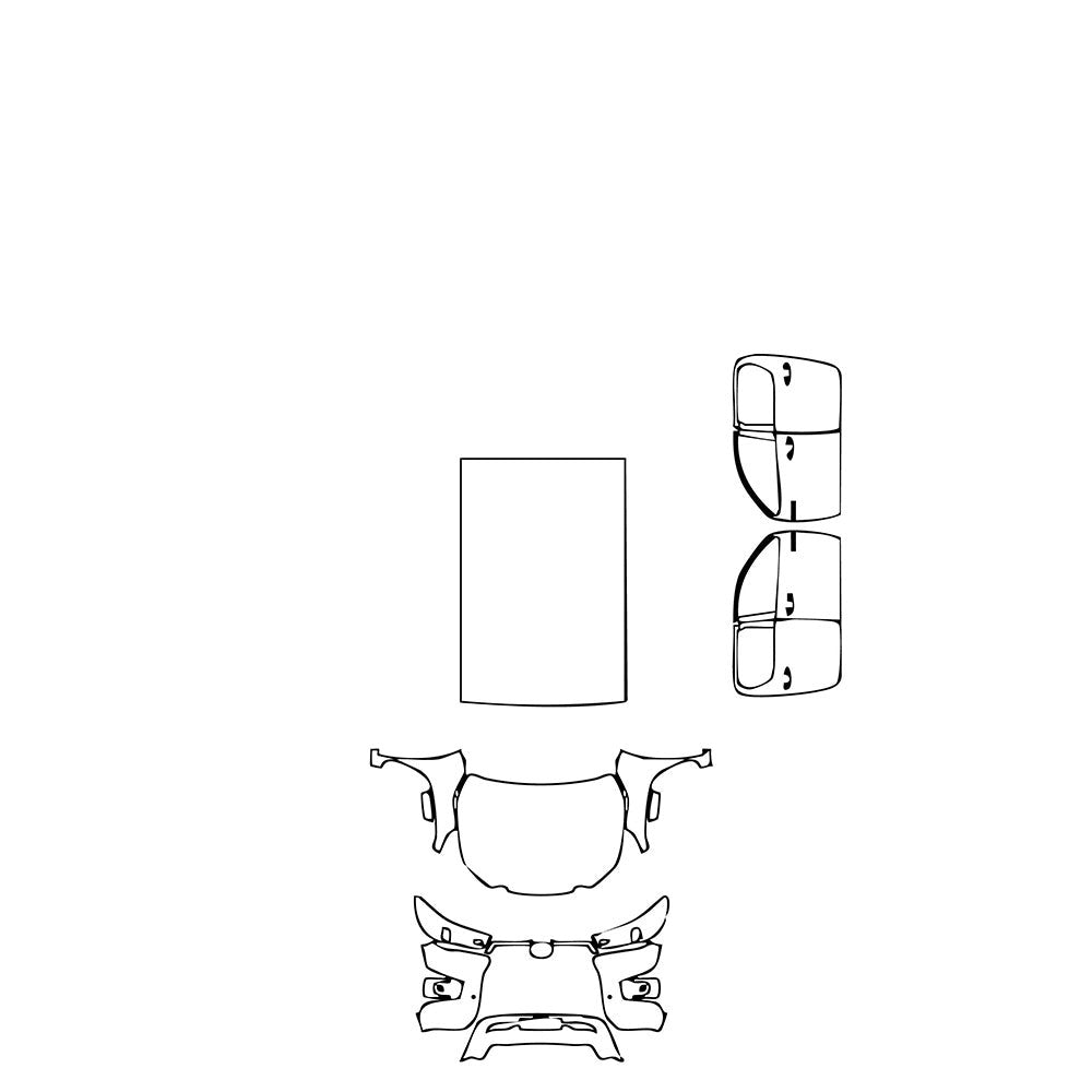 PassgenaueLackschutzfolienPPFToyotaHilux(EU)DoubleCabInvincibleX2021