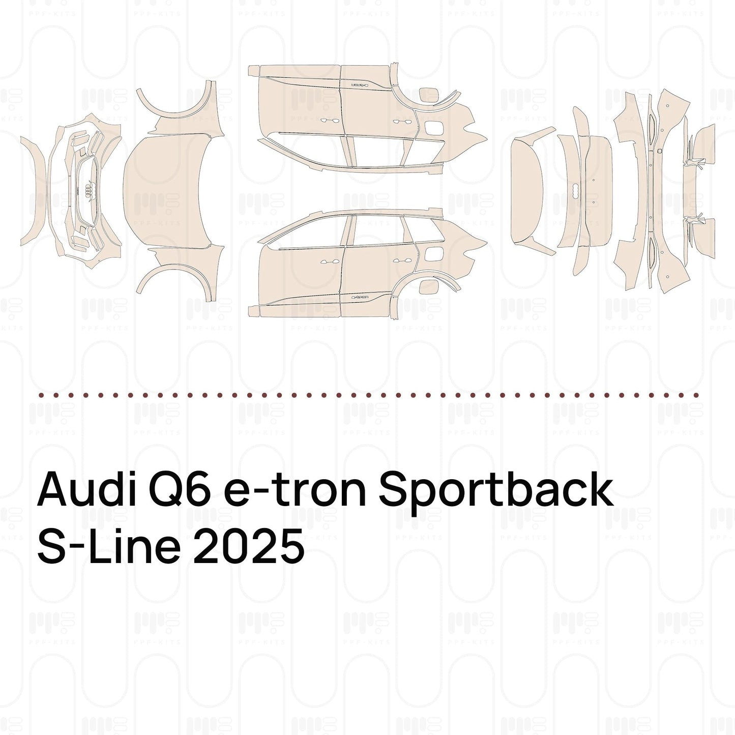 Pre-CutPPFAudiQ6e-tronSportbackS-Line2025