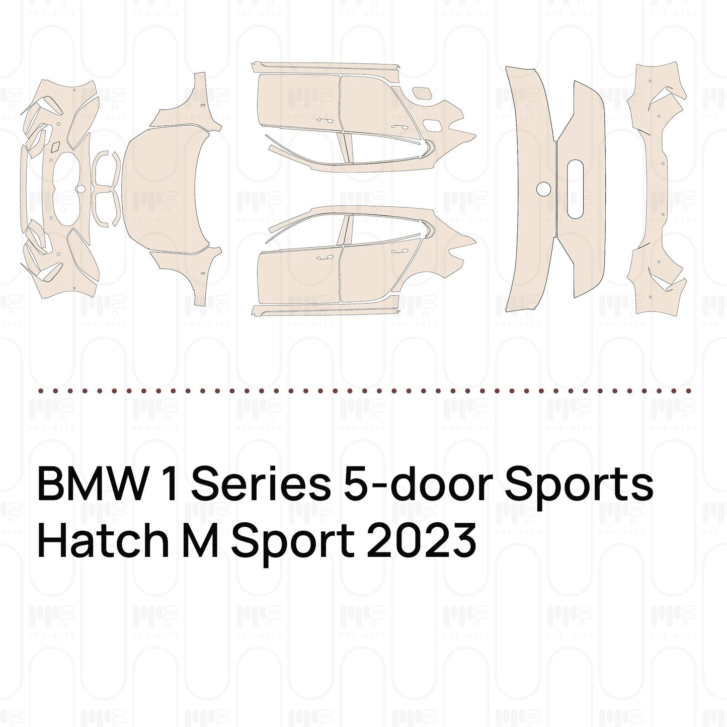 Pre-CutPPFBMW1Series5-doorSportsHatchMSport2023