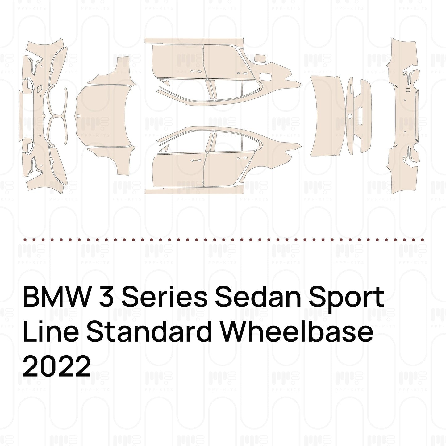 Pre-CutPPFBMW3SeriesSedanSportLineStandardWheelbase2022