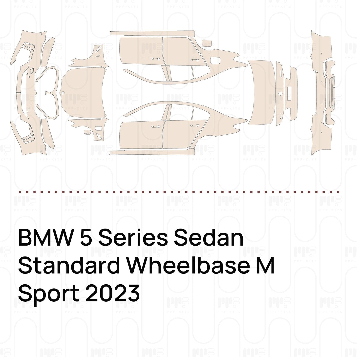 Pre-CutPPFBMW5SeriesSedanStandardWheelbaseMSport2023