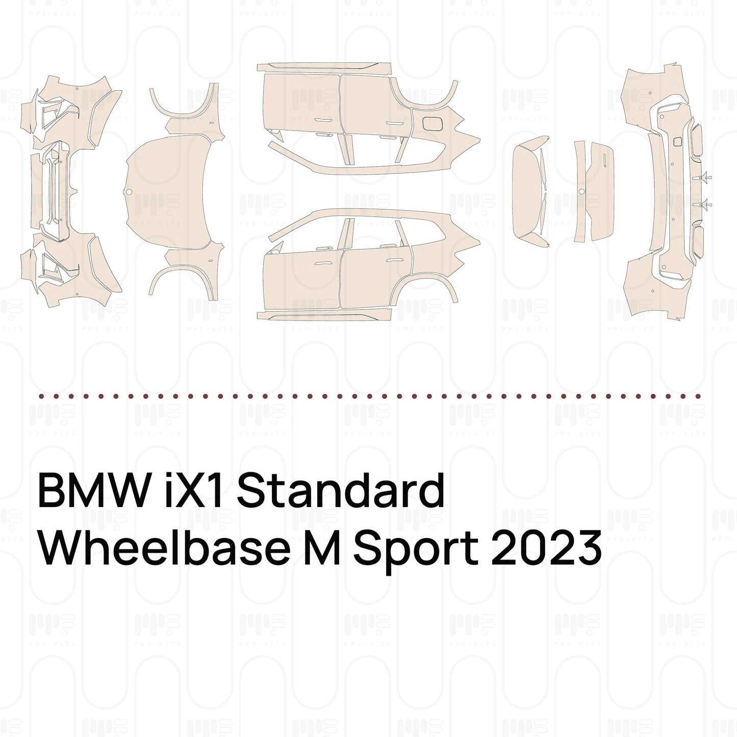 Pre-CutPPFBMWiX1StandardWheelbaseMSport2023