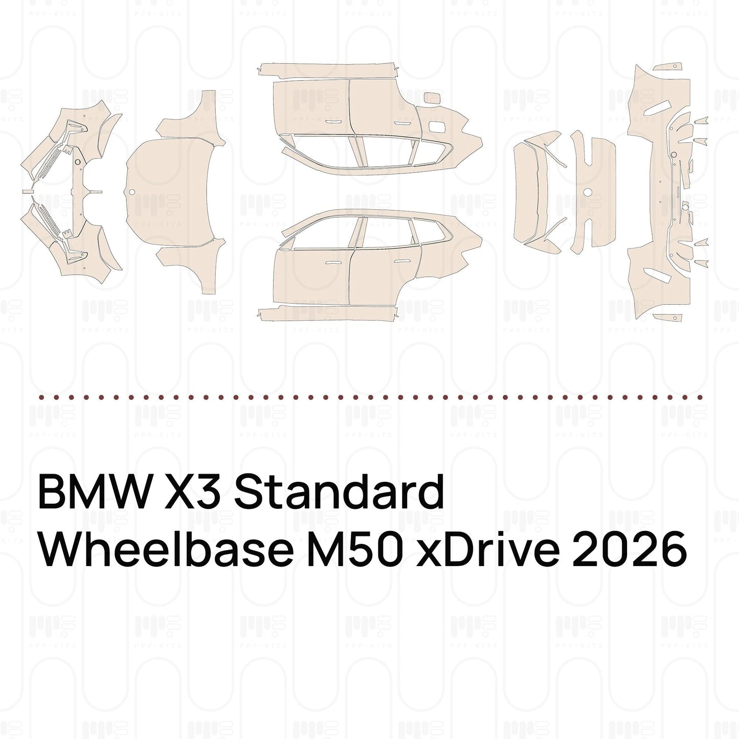 Pre-CutPPFBMWX3StandardWheelbaseM50xDrive2026