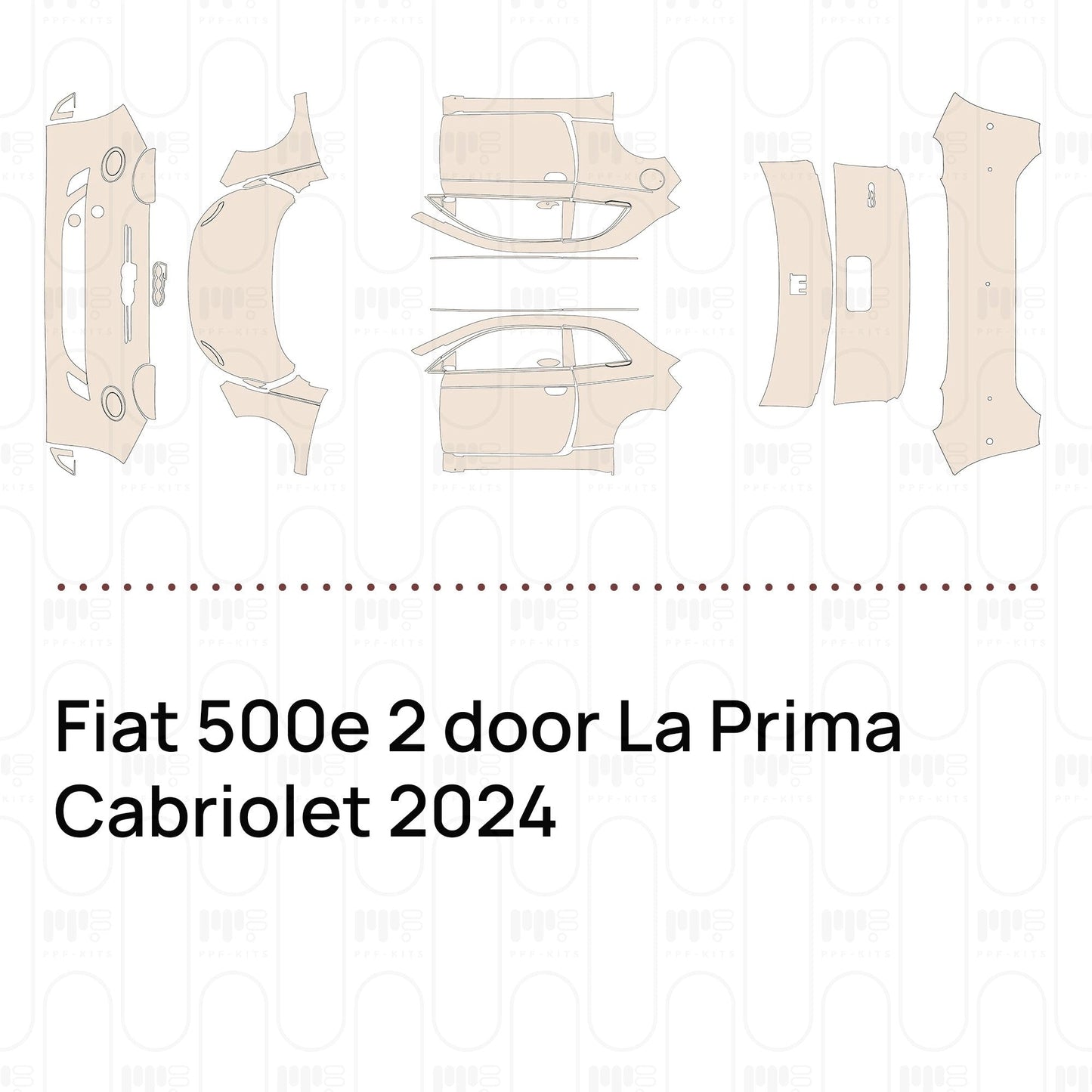 Pre-CutPPFFiat500e2doorLaPrimaCabriolet2024