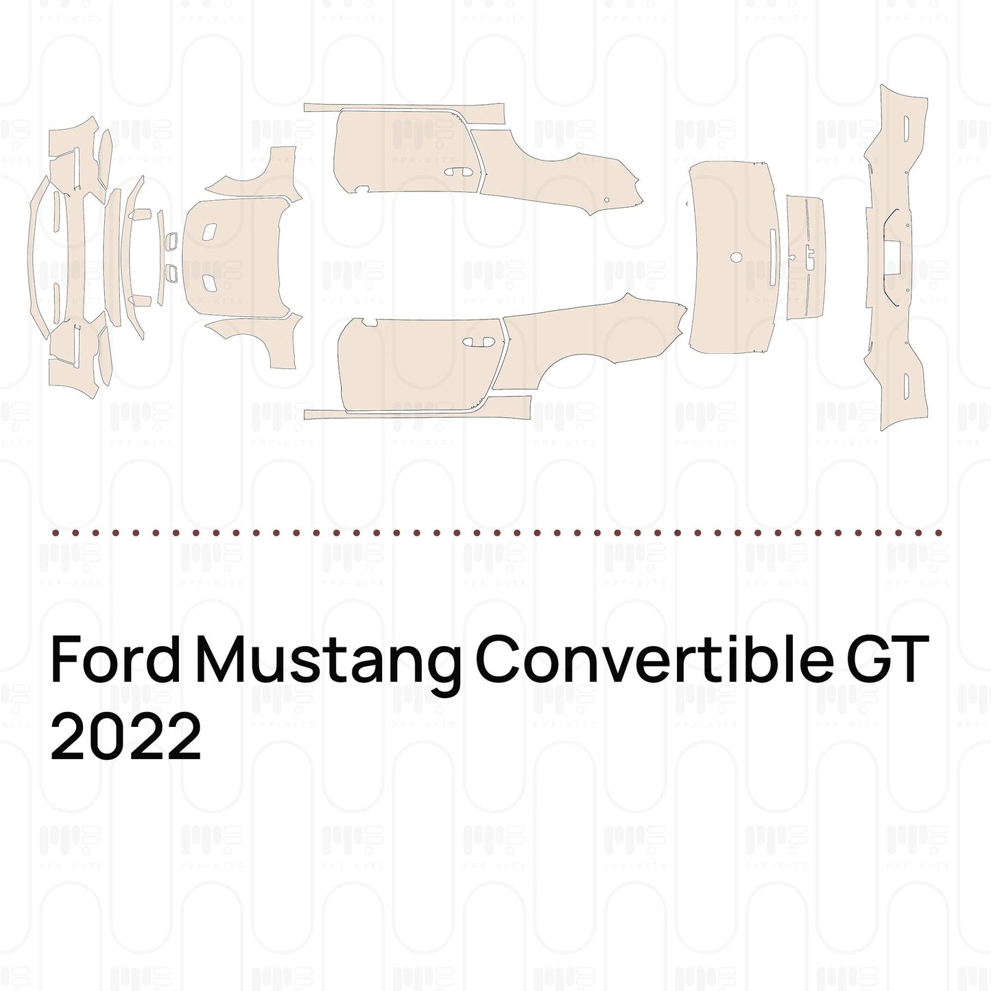 Pre-CutPPFFordMustangConvertibleGT2022