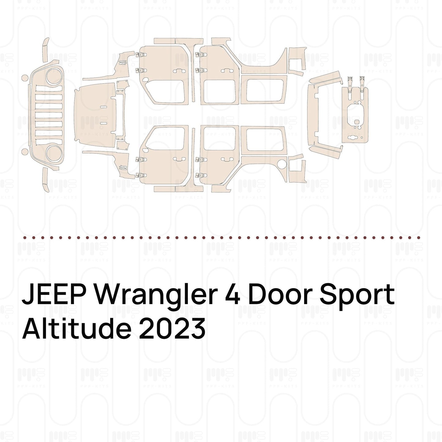 Pre-CutPPFJEEPWrangler4DoorSportAltitude2023