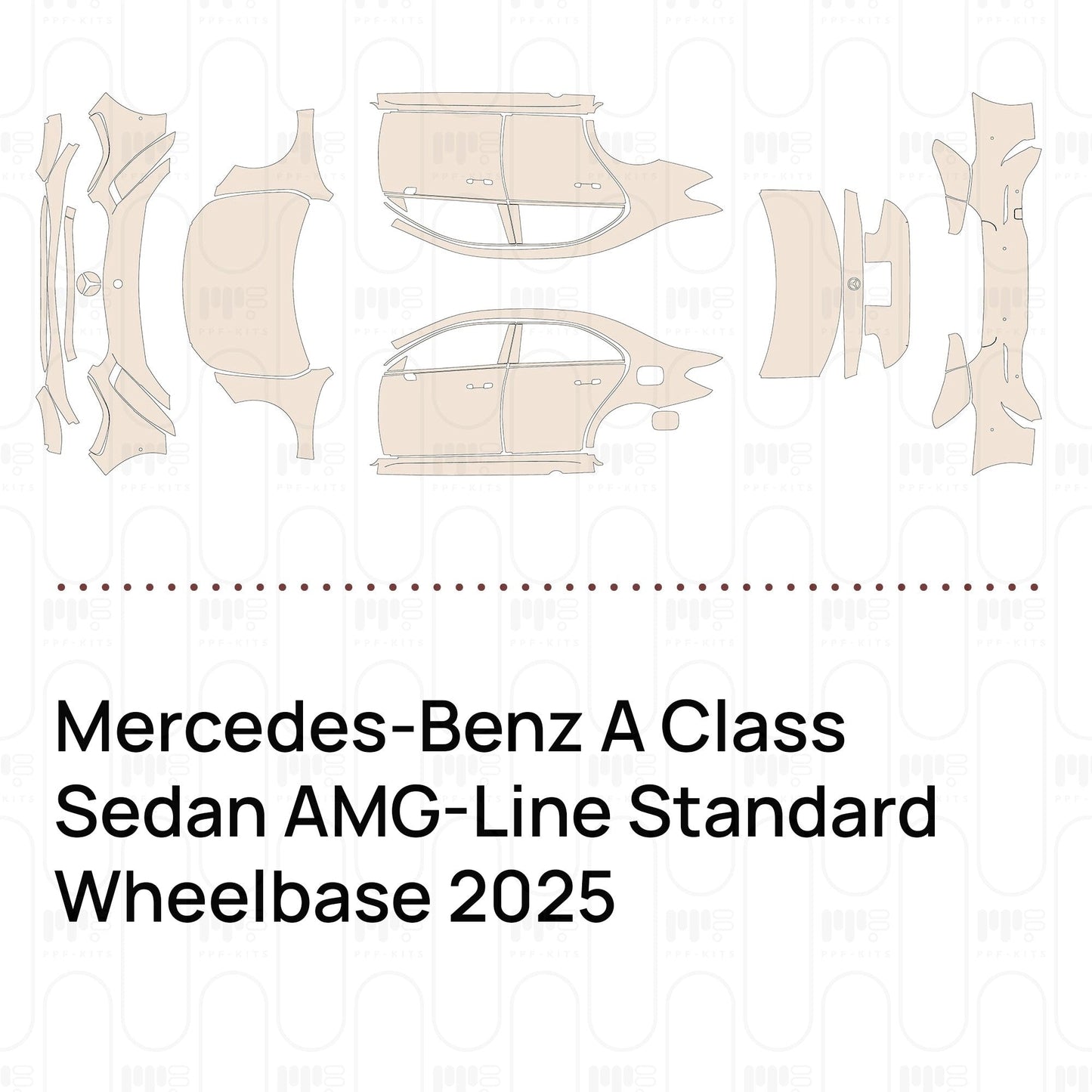 Pre-CutPPFMercedes-BenzAClassSedanAMG-LineStandardWheelbase2025