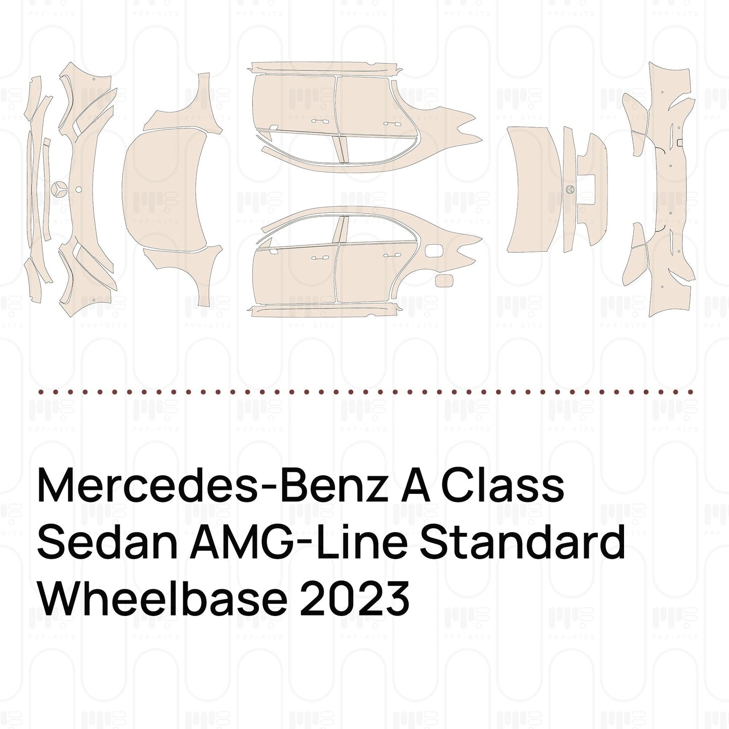 Pre-CutPPFMercedes-BenzAClassSedanAMG-LineStandardWheelbase2023
