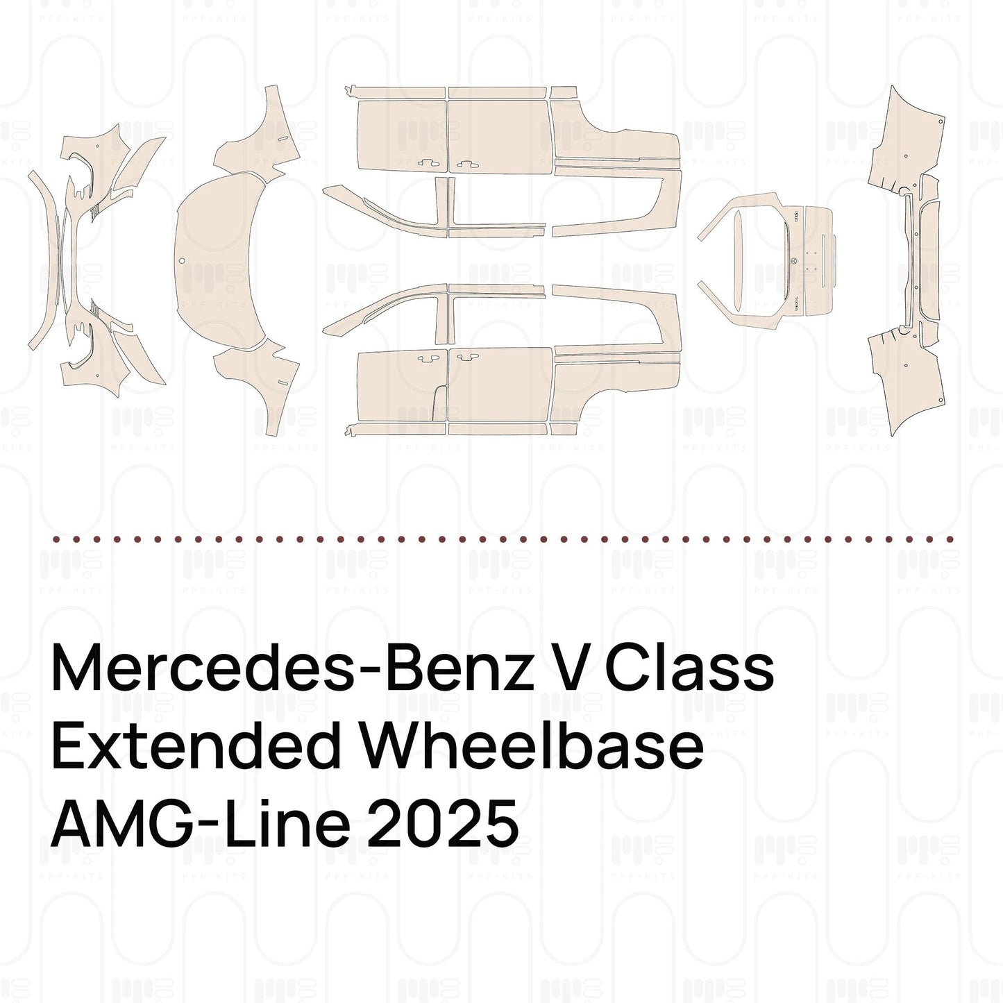 Pre-CutPPFMercedes-BenzVClassExtendedWheelbaseAMG-Line2025