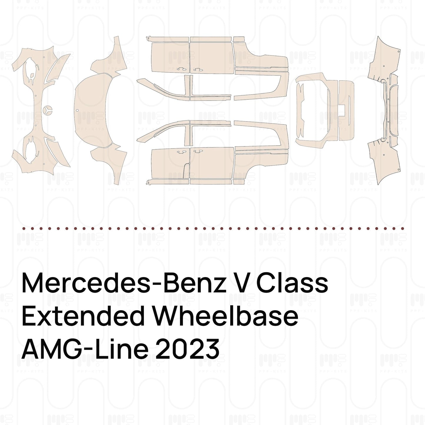 Pre-CutPPFMercedes-BenzVClassExtendedWheelbaseAMG-Line2023
