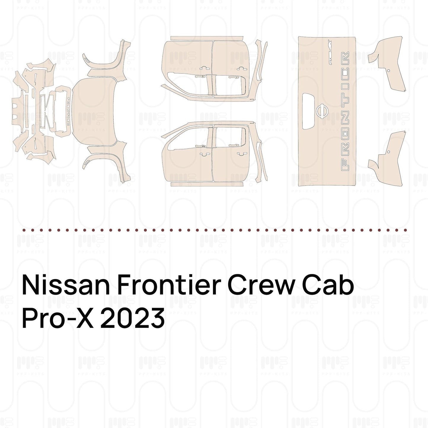 Pre-CutPPFNissanFrontierCrewCabPro-X2023