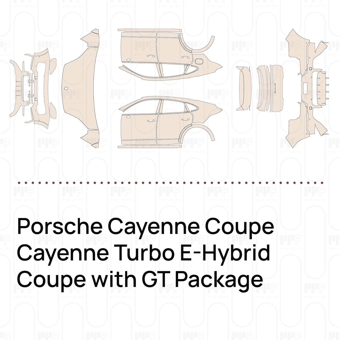 Pre-CutPPFPorscheCayenneCoupeCayenneTurboE-HybridCoupewithGTPackage2026