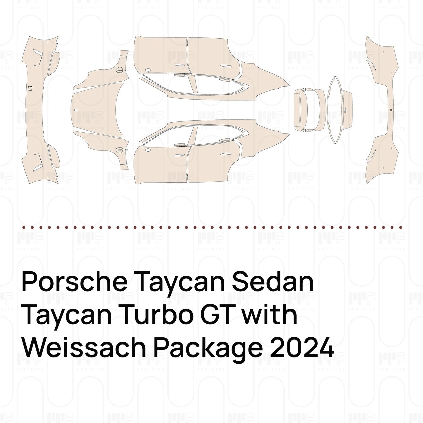 Pre-CutPPFPorscheTaycanSedanTaycanTurboGTwithWeissachPackage2024