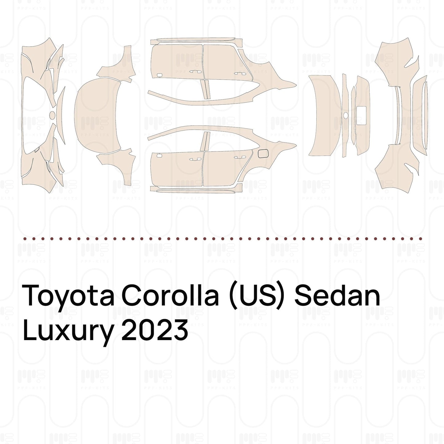 Pre-CutPPFToyotaCorolla(US)SedanLuxury2023