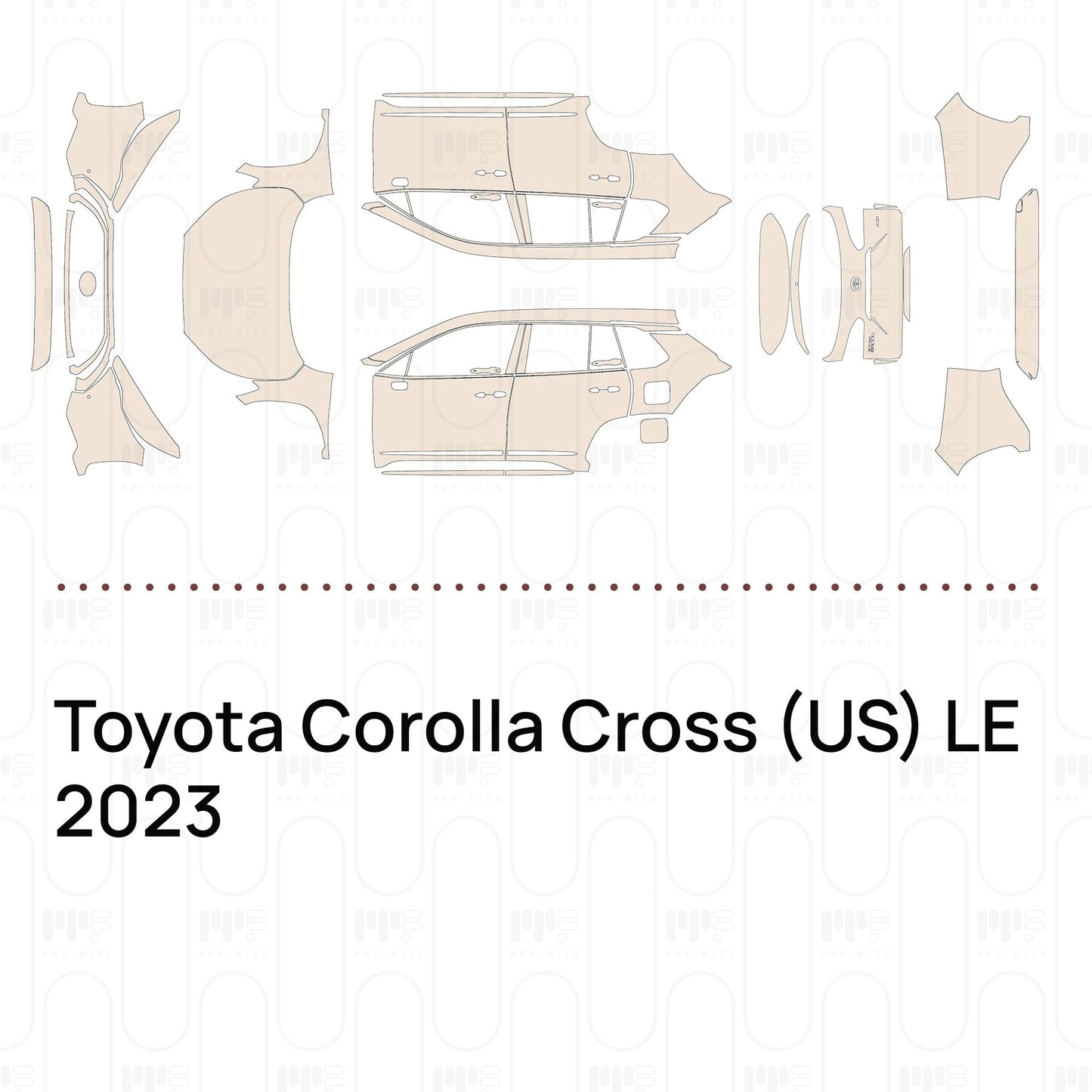Pre-CutPPFToyotaCorollaCross(US)LE2023