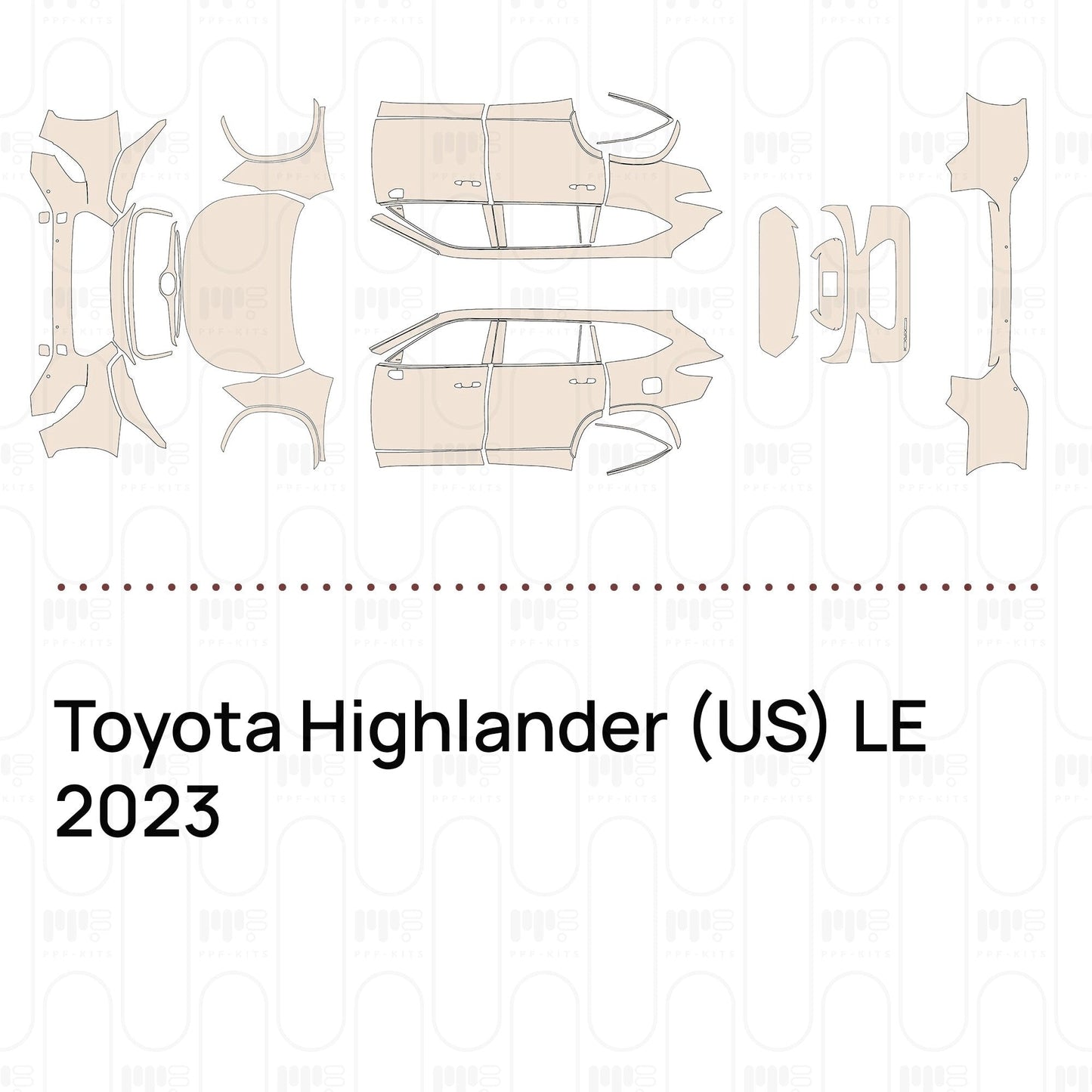 Pre-CutPPFToyotaHighlander(US)LE2023