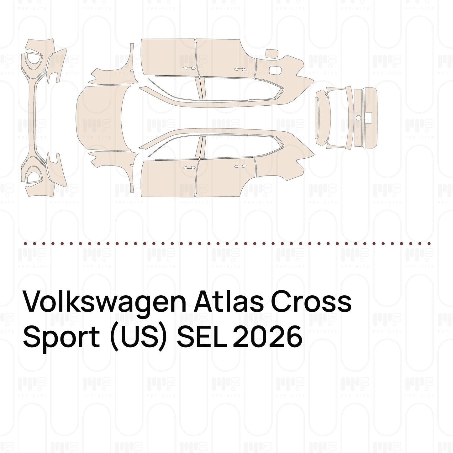 Pre-CutPPFVolkswagenAtlasCrossSport(US)SEL2026