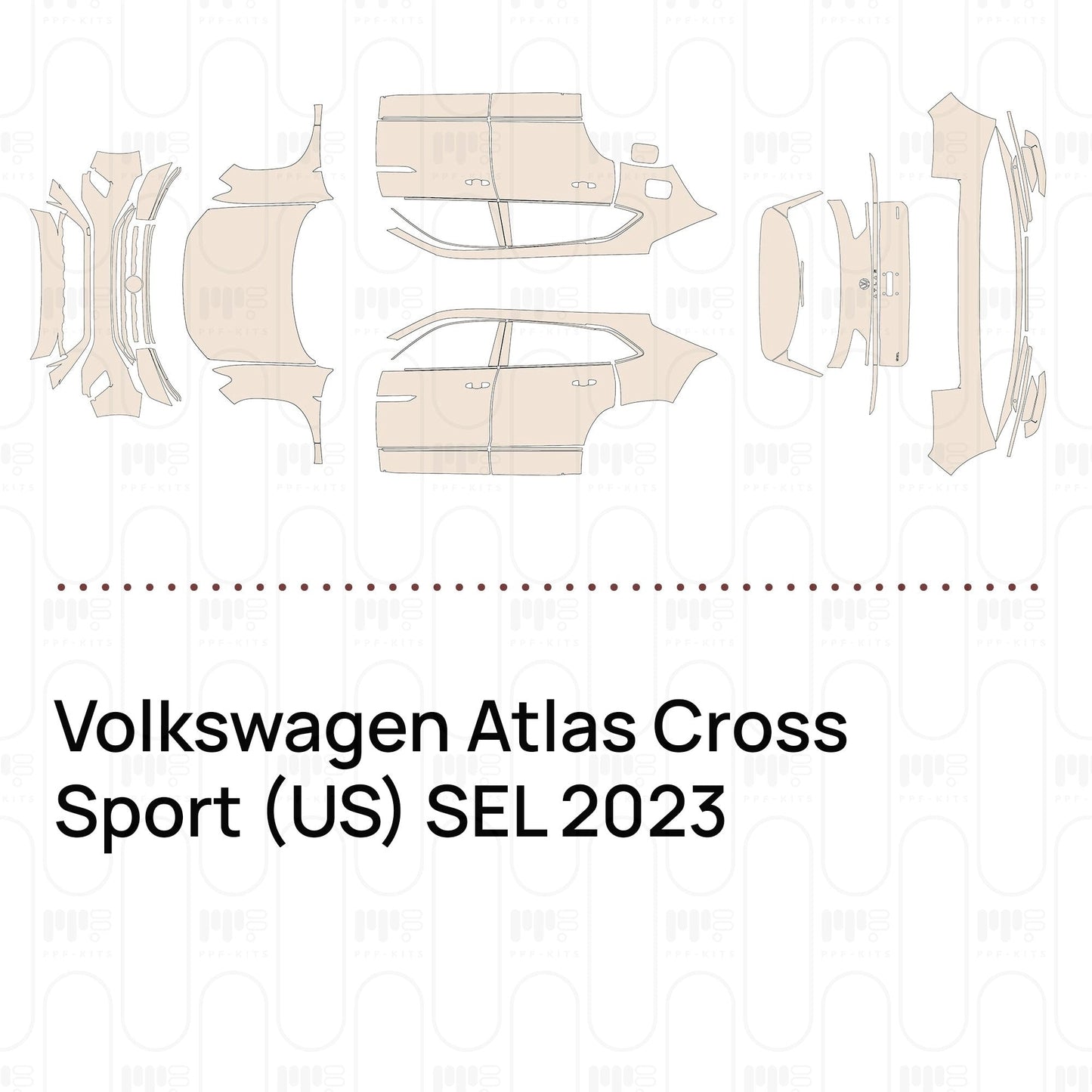 Pre-CutPPFVolkswagenAtlasCrossSport(US)SEL2023