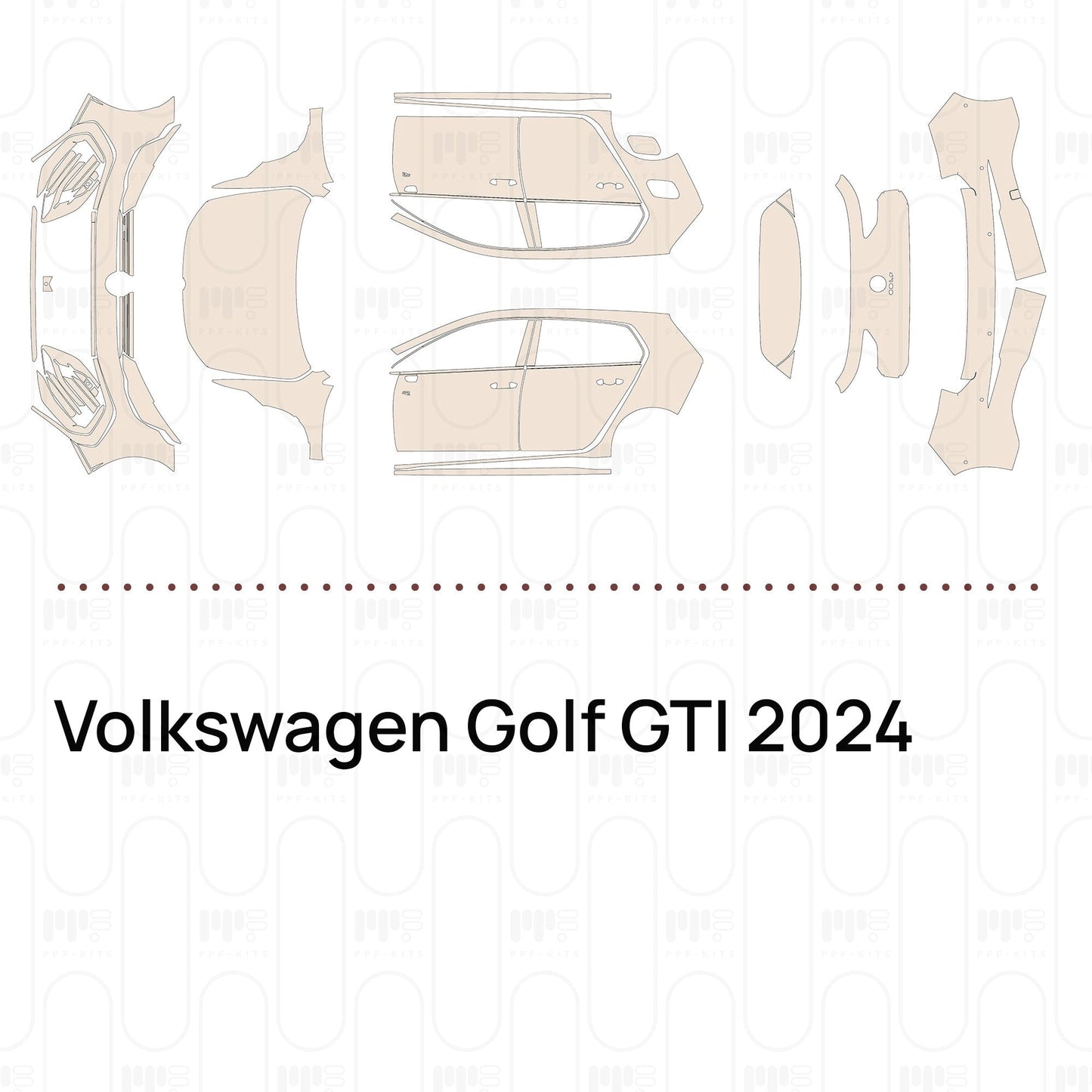 Pre-CutPPFVolkswagenGolfGTI2024