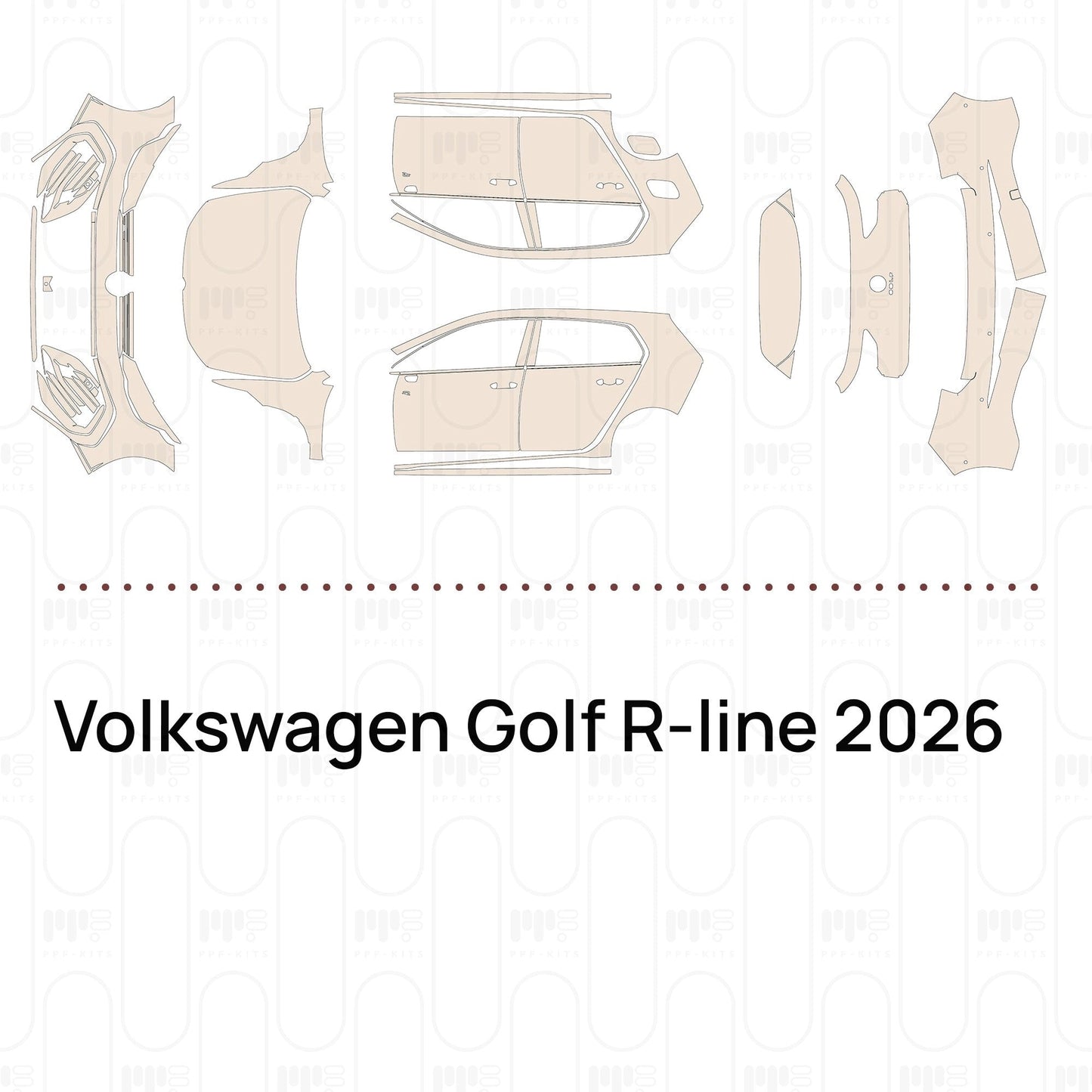 Pre-CutPPFVolkswagenGolfR-line2026