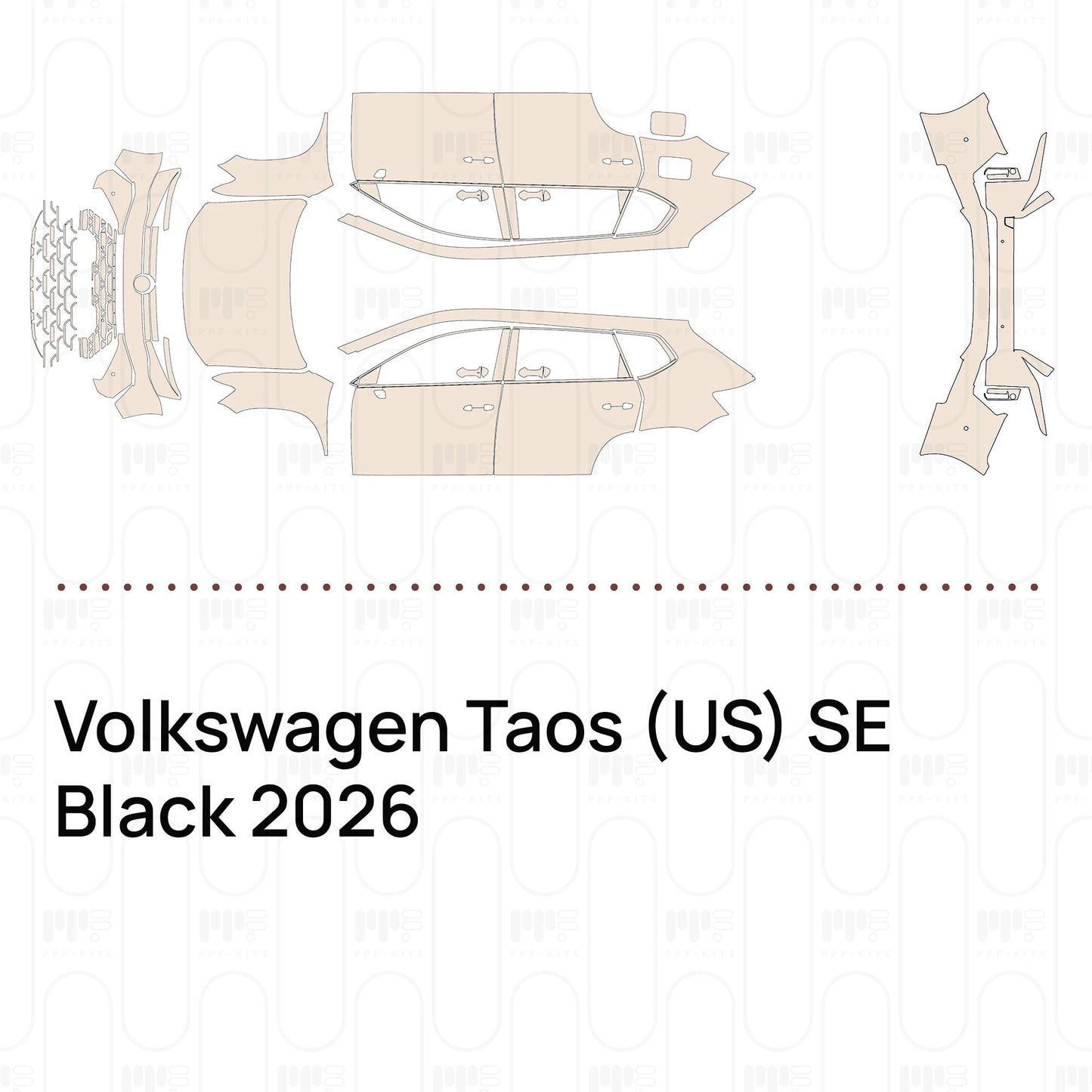 Pre-CutPPFVolkswagenTaos(US)SEBlack2026
