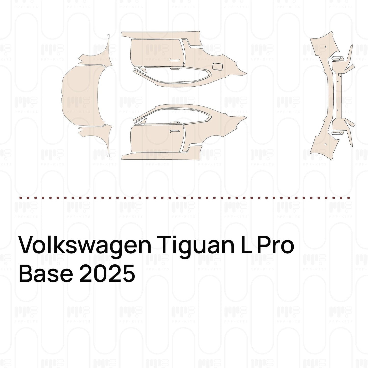 Pre-CutPPFVolkswagenTiguanLProBase2025