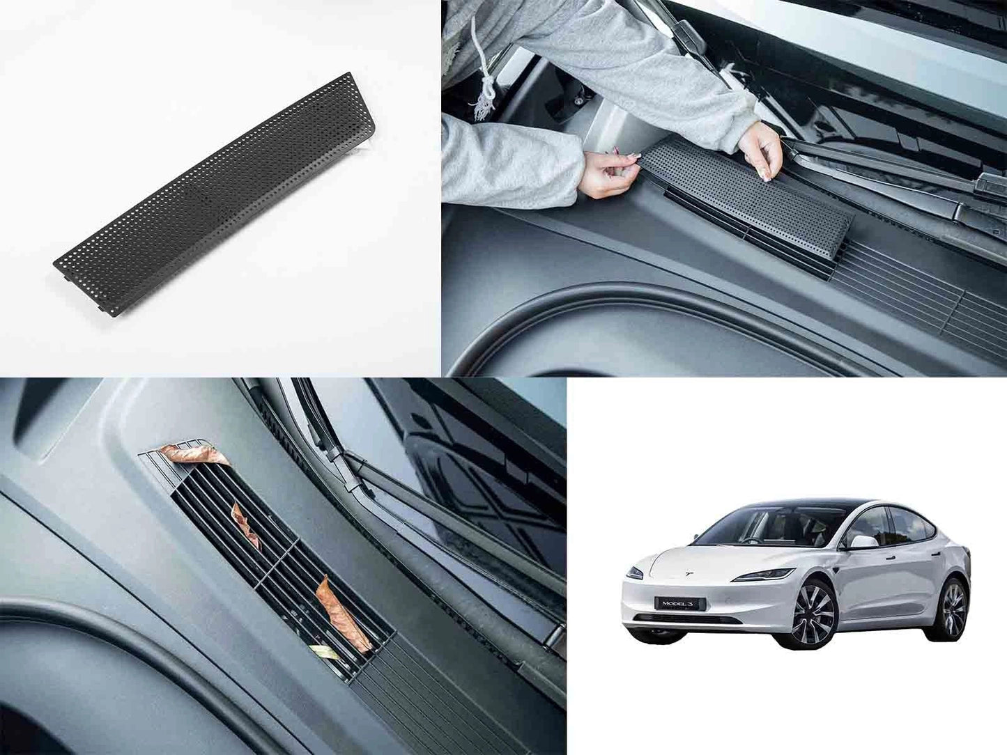 TeslaModel3(2024Highland):AirInletVentGrilleCover,AircoInletProtector–LeftHandDrive