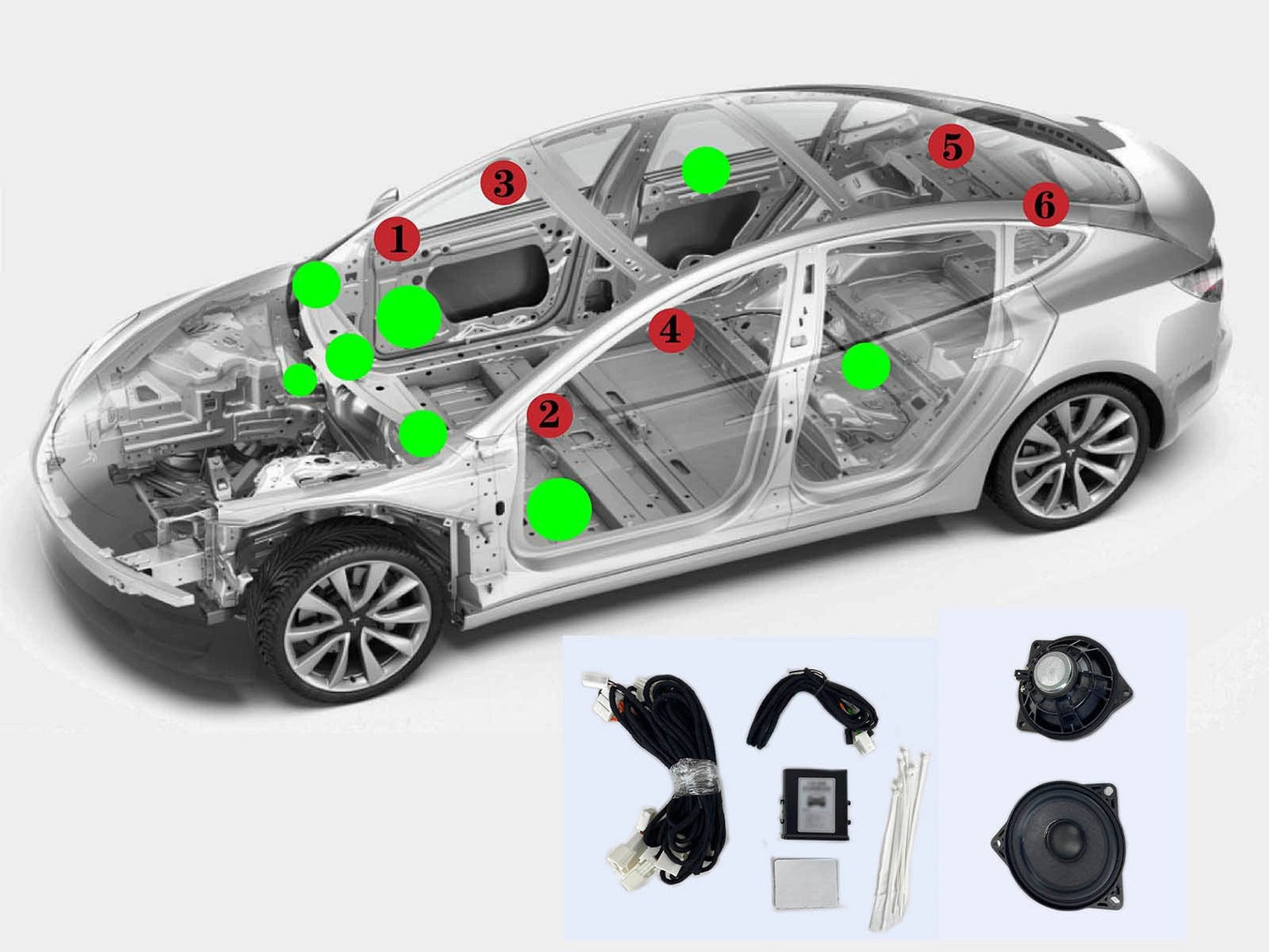 TeslaModel3:AudioSpeakerActivationKitforStandardRange(SR+)