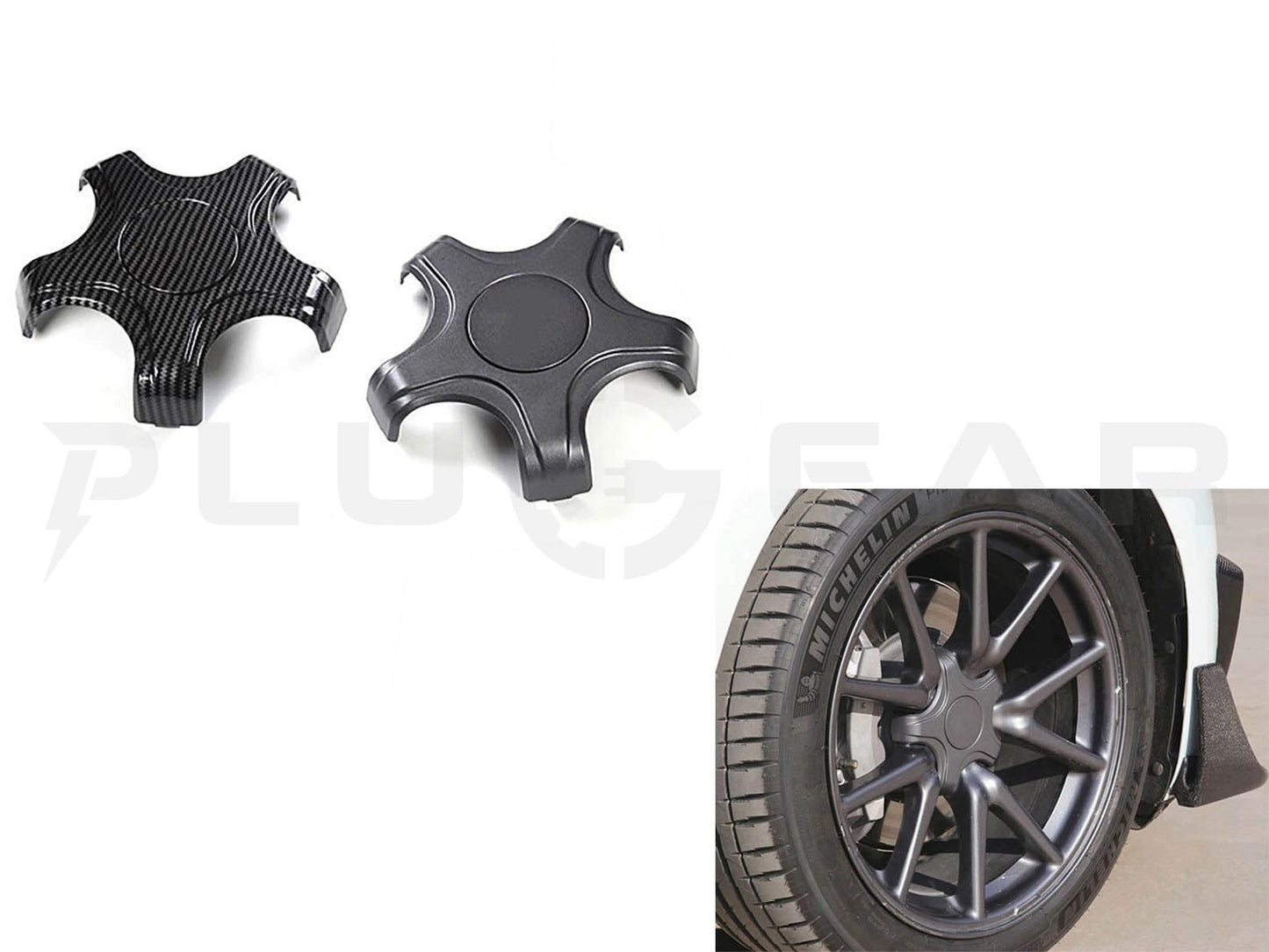 TeslaModel3:PentagramAeroWheelHubCaps