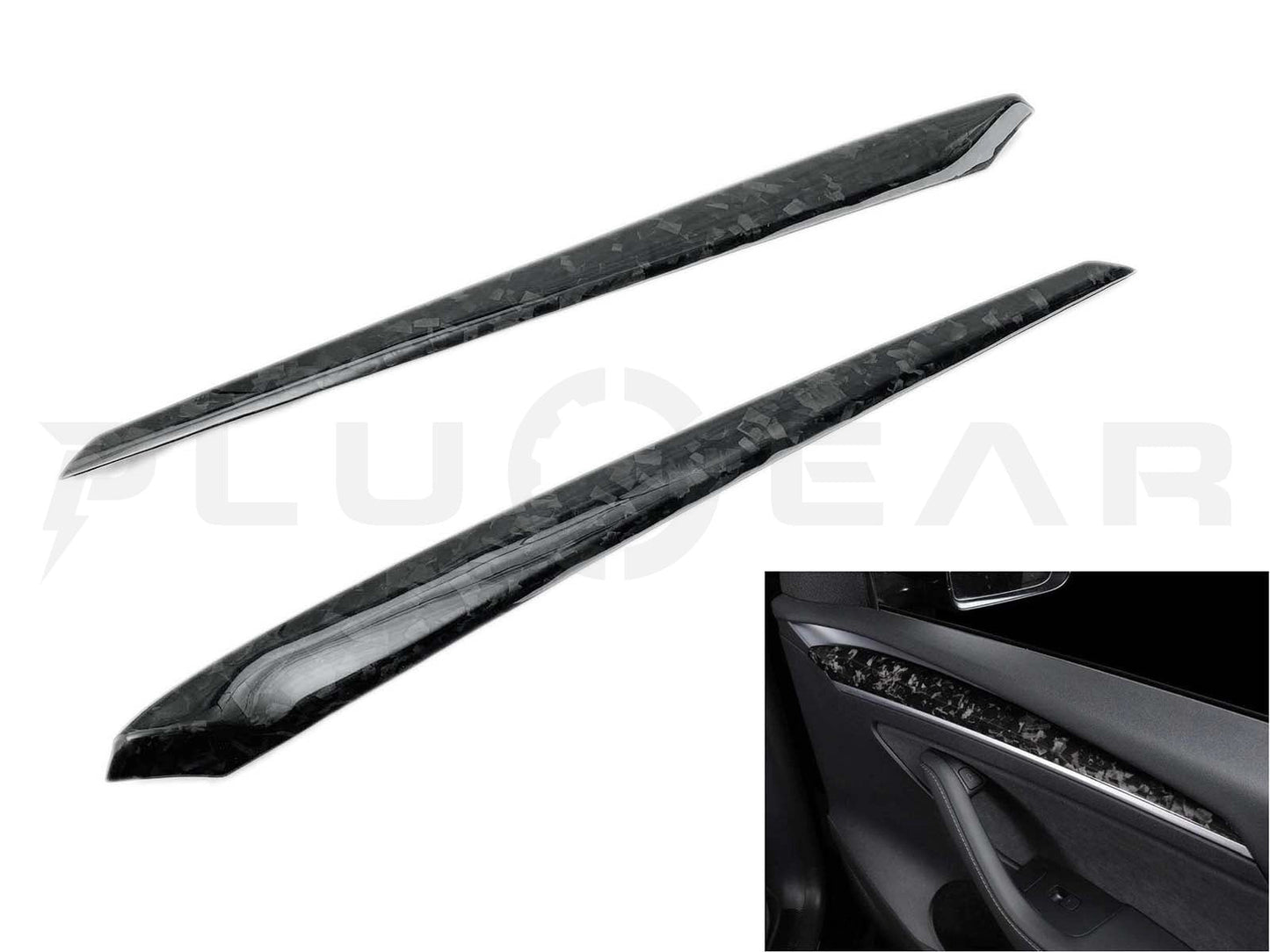 TeslaModel3andModelY:GenuineCarbonFiberDoorPanelInsert,DoorPanelTrim