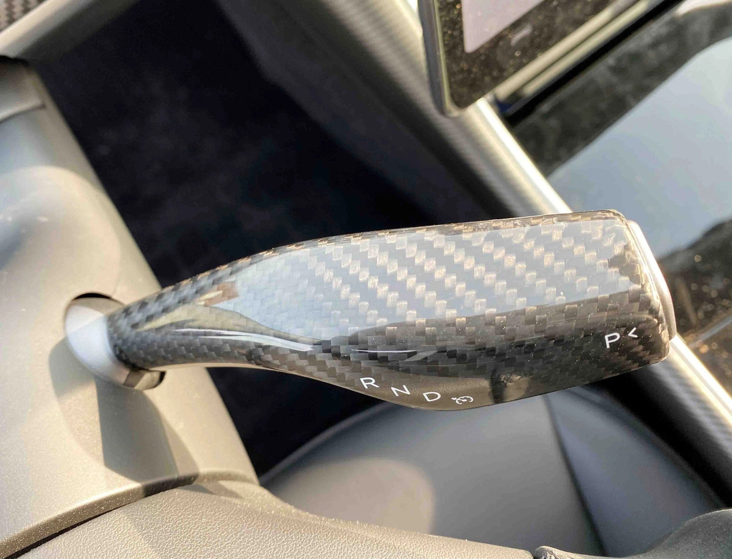 TeslaModel3andModelY:MoldedStalkCovers(GenuineCarbonFiberCollection)