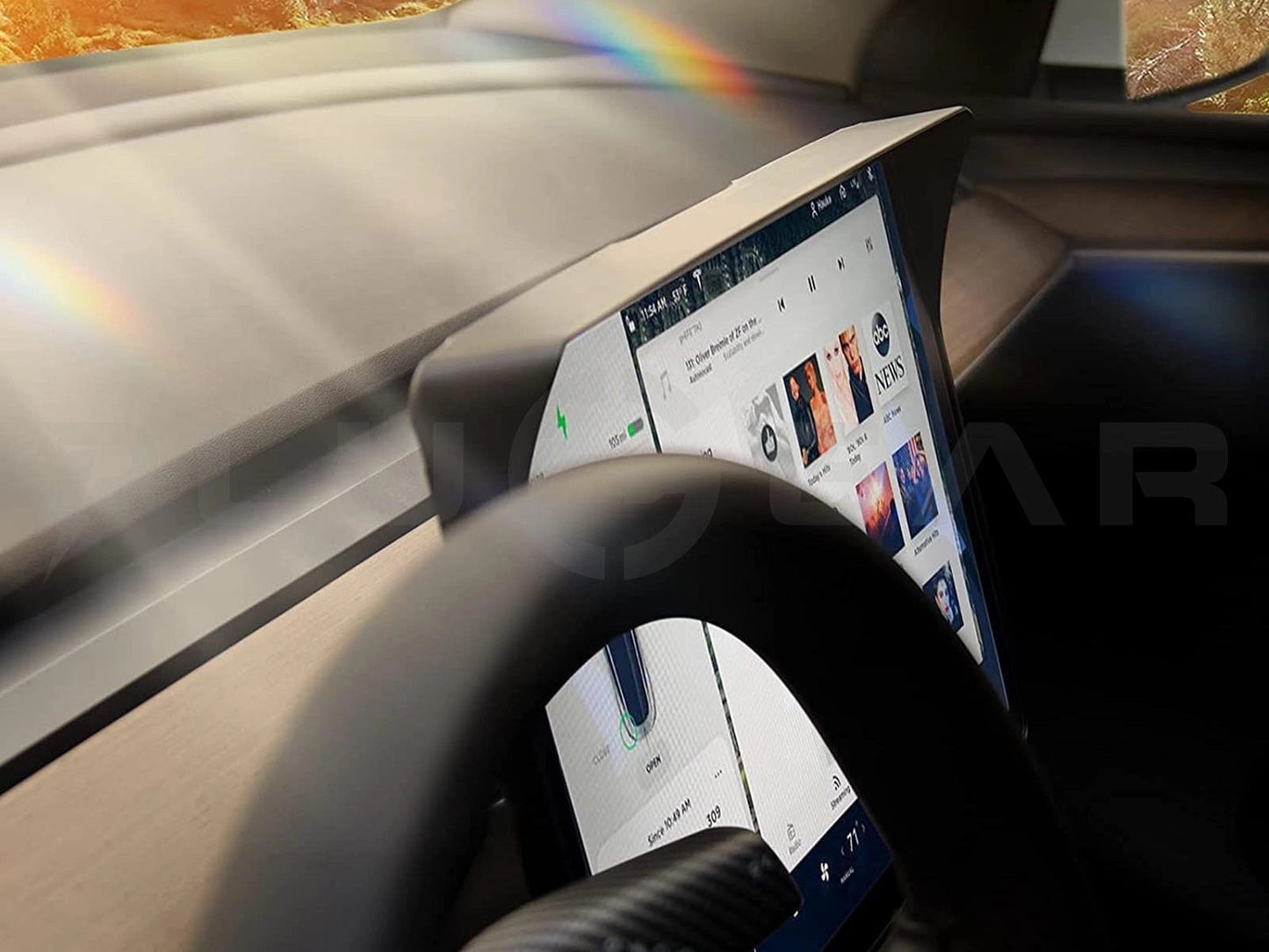 TeslaModel3andModelY:ScreenEdgeProtector,Anti-glareCover