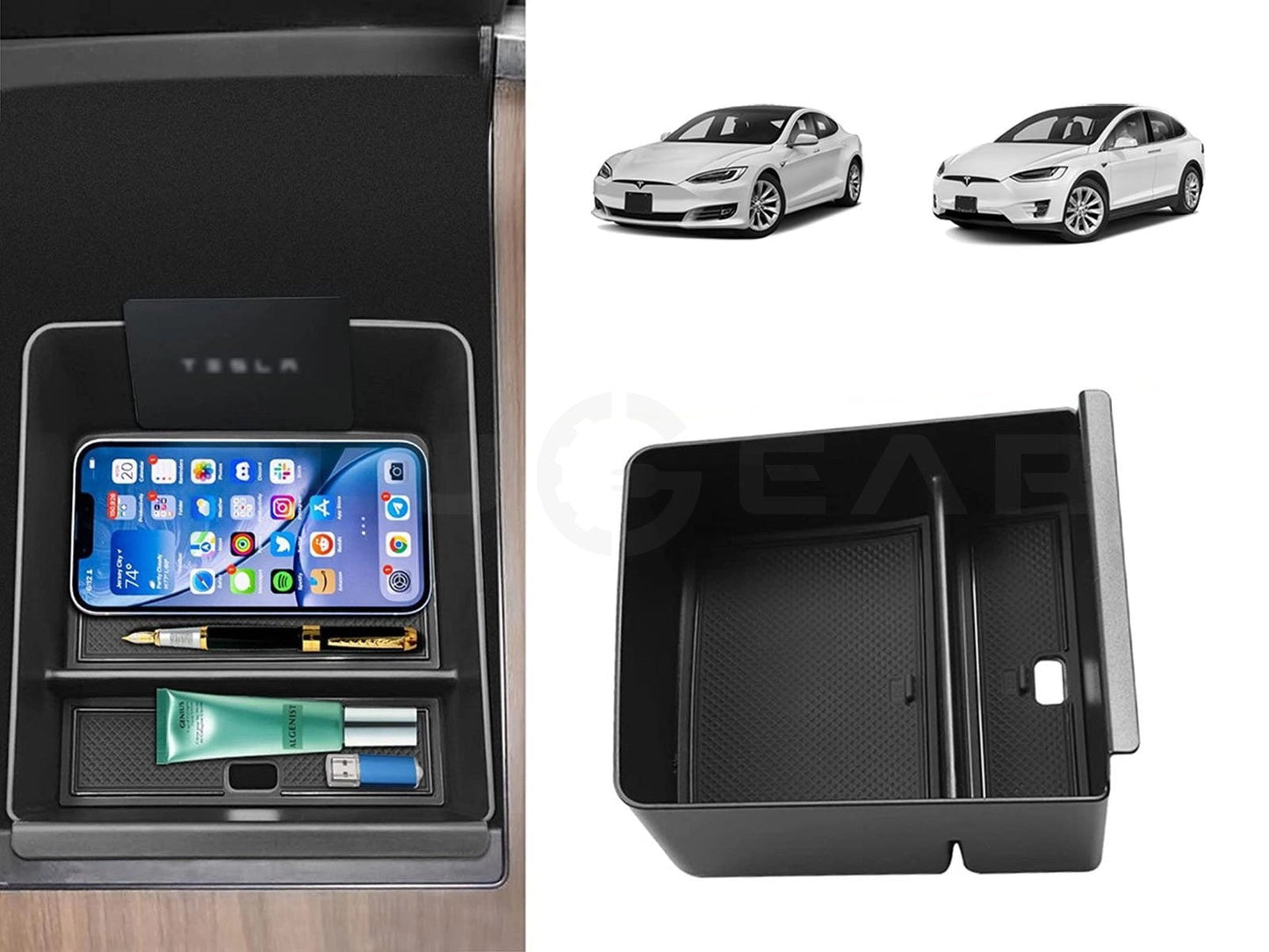 TeslaModelS,ModelX:MiddleConsoleOrganizer