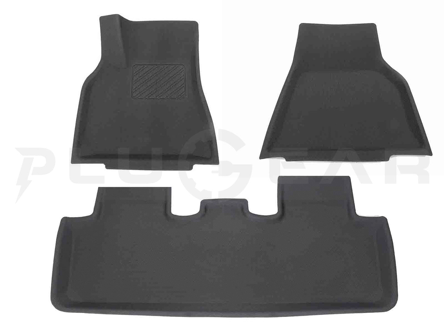 TeslaModelY:All-weatherInteriorFloorMatSet(3pcs,3D-TPRRubber)LHD