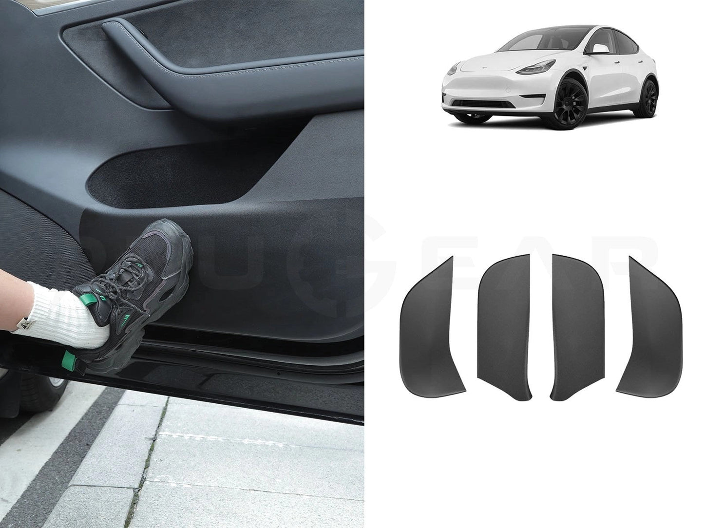 TeslaModelY:FactoryCustomizedAnti-kickDoorProtectionPlates(setof4)