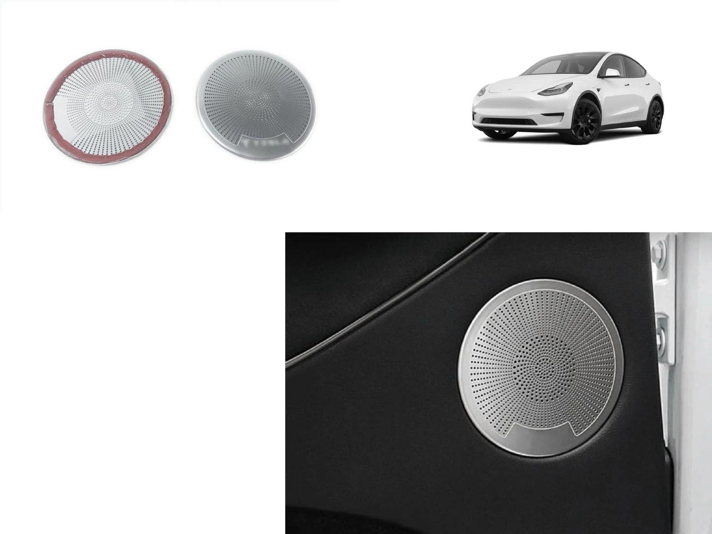 TeslaModelY:RearDoorSpeakerDecorationCovers(setof2)