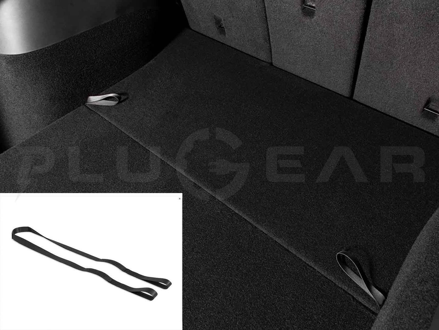 TeslaModelY:TrunkAssistanceDrawstringforHiddenStorageSpace
