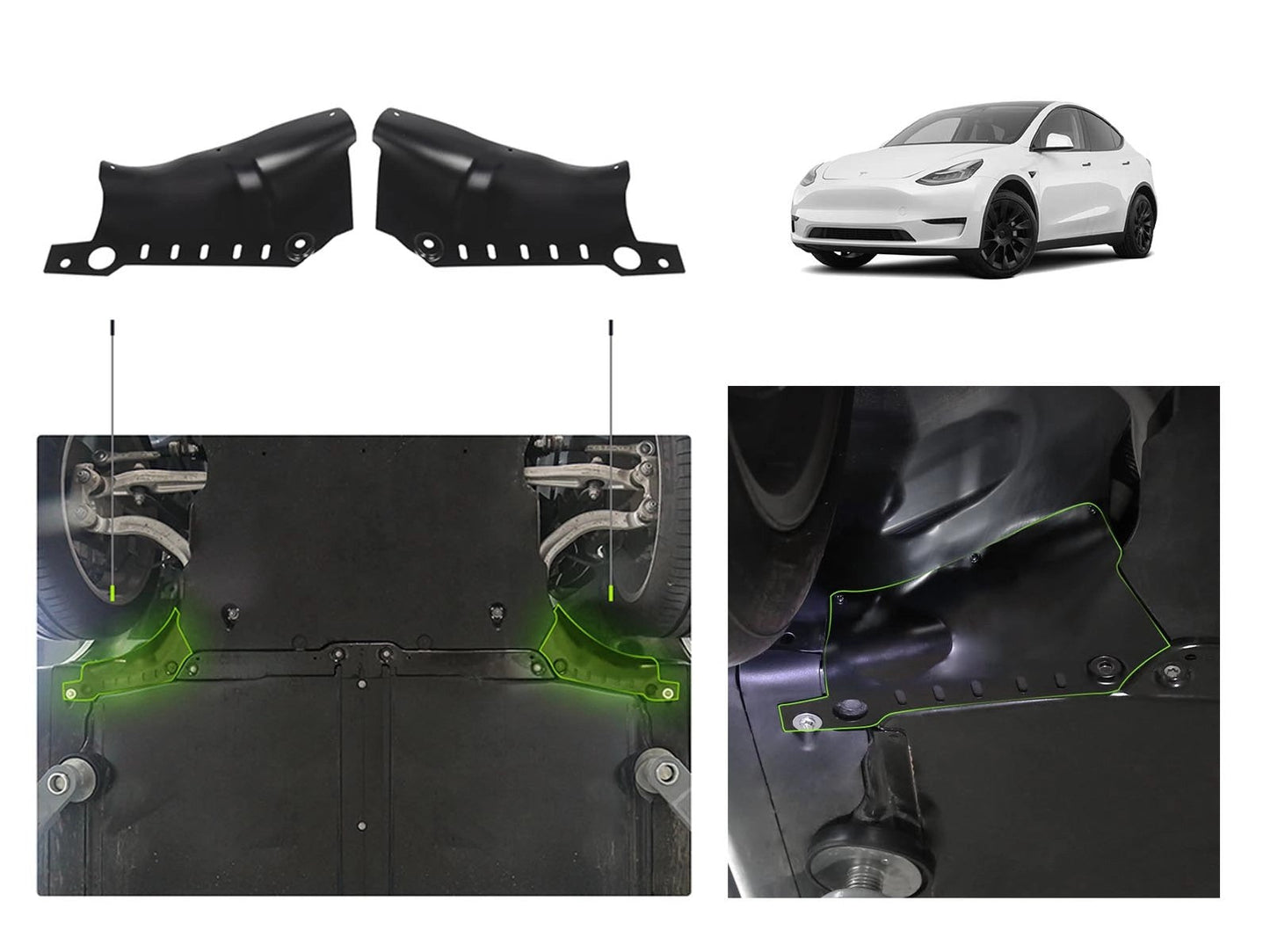 TeslaModelY:UndercarriageCoolantPipeGuardPlate(AluminumAlloy)