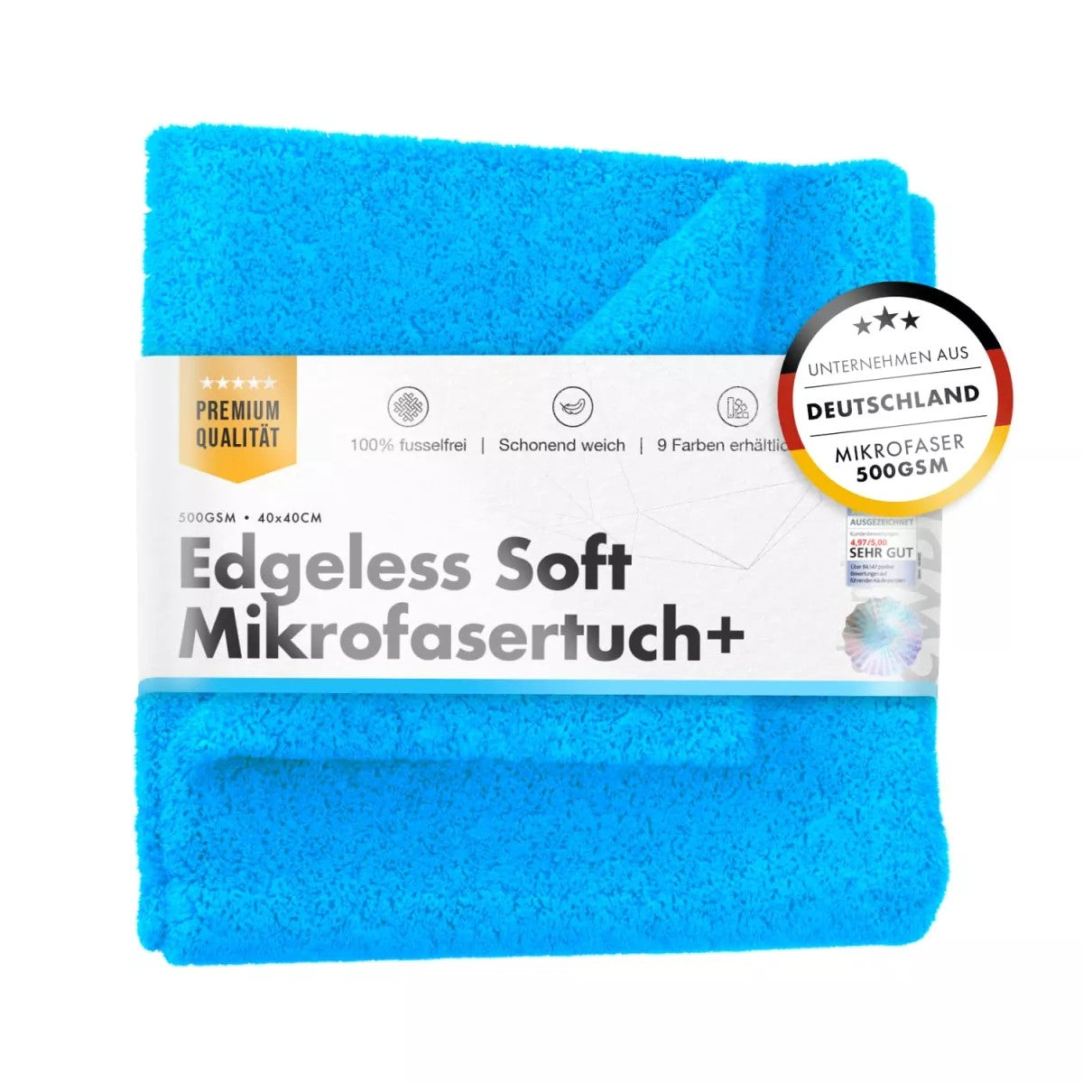 ChemicalWorkzBlueEdgelessSoftTouchPremiumPoliertuch500gsm40×40blau
