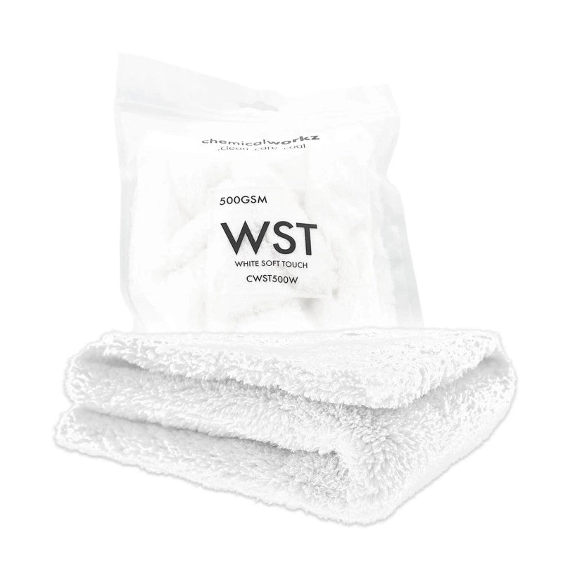 ChemicalWorkzWhiteEdgelessSoftTouchPremiumPoliertuch500gsm40×40weiß