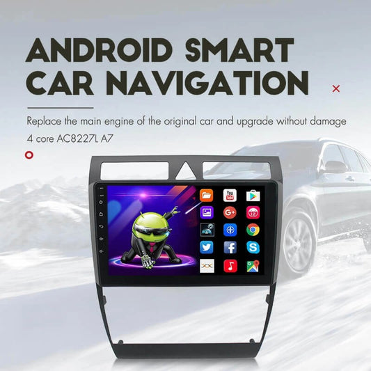ESSGOO|CarStereoFor1997-2011AudiA6,WirelessCarplay&AndroidAutoWithSteeringWheelControls
