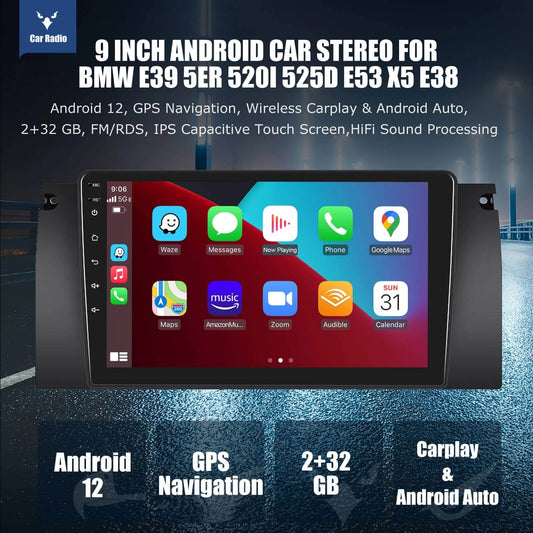 ESSGOO|CarStereoforBMWBMW5seriesE39,X5E53AndM5,WithWirelessCarplay&AndroidAuto