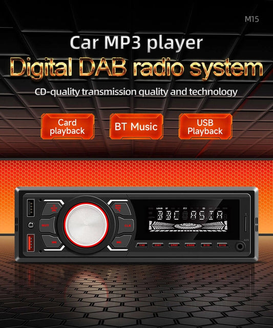 ESSGOO1DINMP3|M15DAB+CarRadioRDSAMFM2xUSBBluetoothHands-FreeSystemSDAUX