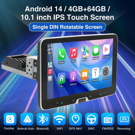 ESSGOOAR1001|SingleDinPulleyTypeCarRadioSystemAutoStereoMP5PlayerSatNavFMDABBluetooth